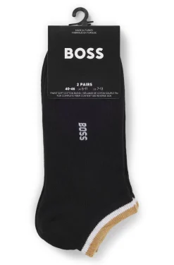 Two-pack of ankle socks with signature-stripe cuffs