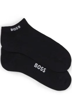 Two-pack of cotton-blend logo ankle socks
