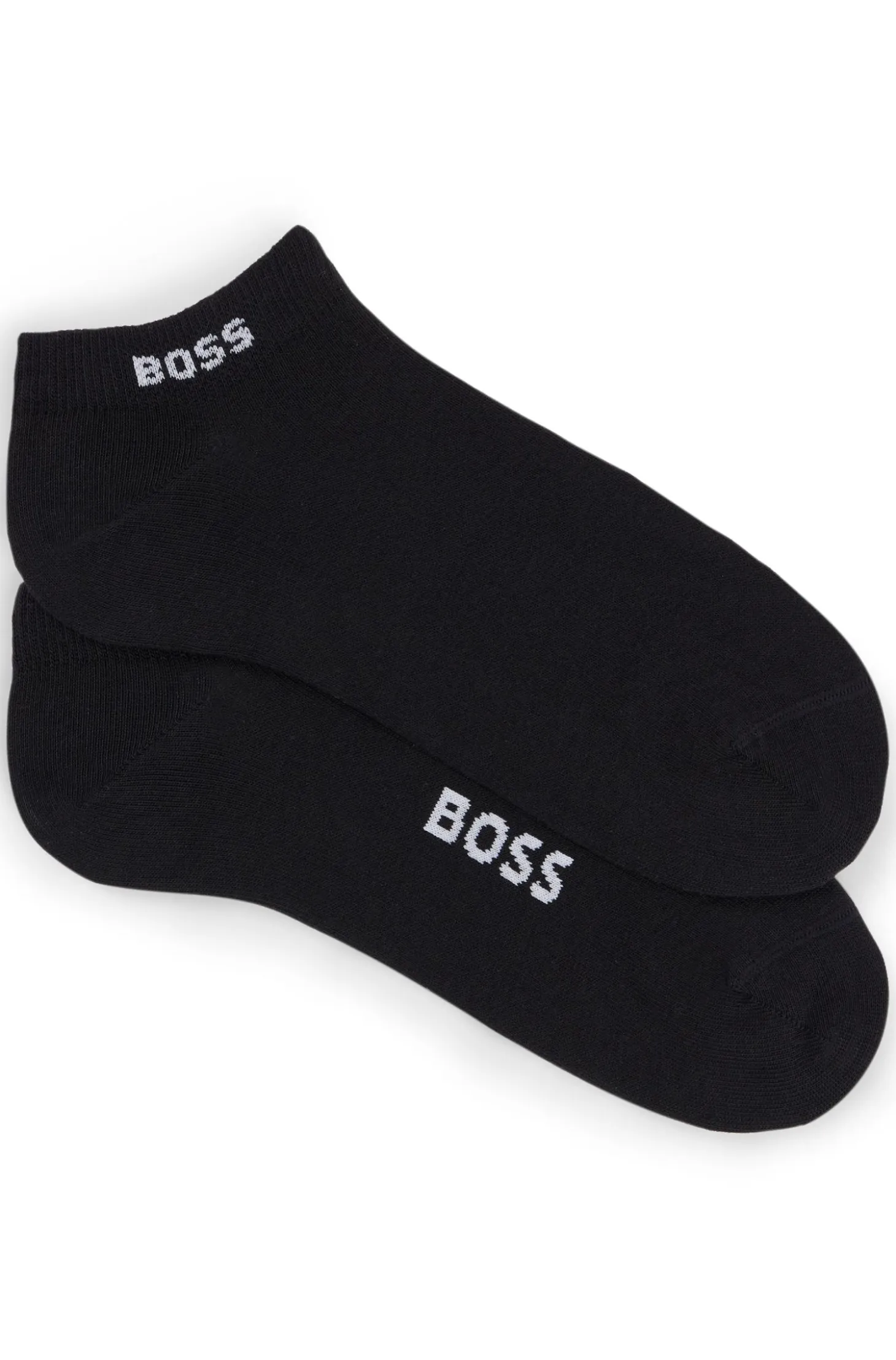 Two-pack of cotton-blend logo ankle socks