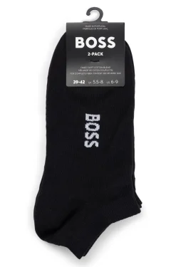 Two-pack of cotton-blend logo ankle socks