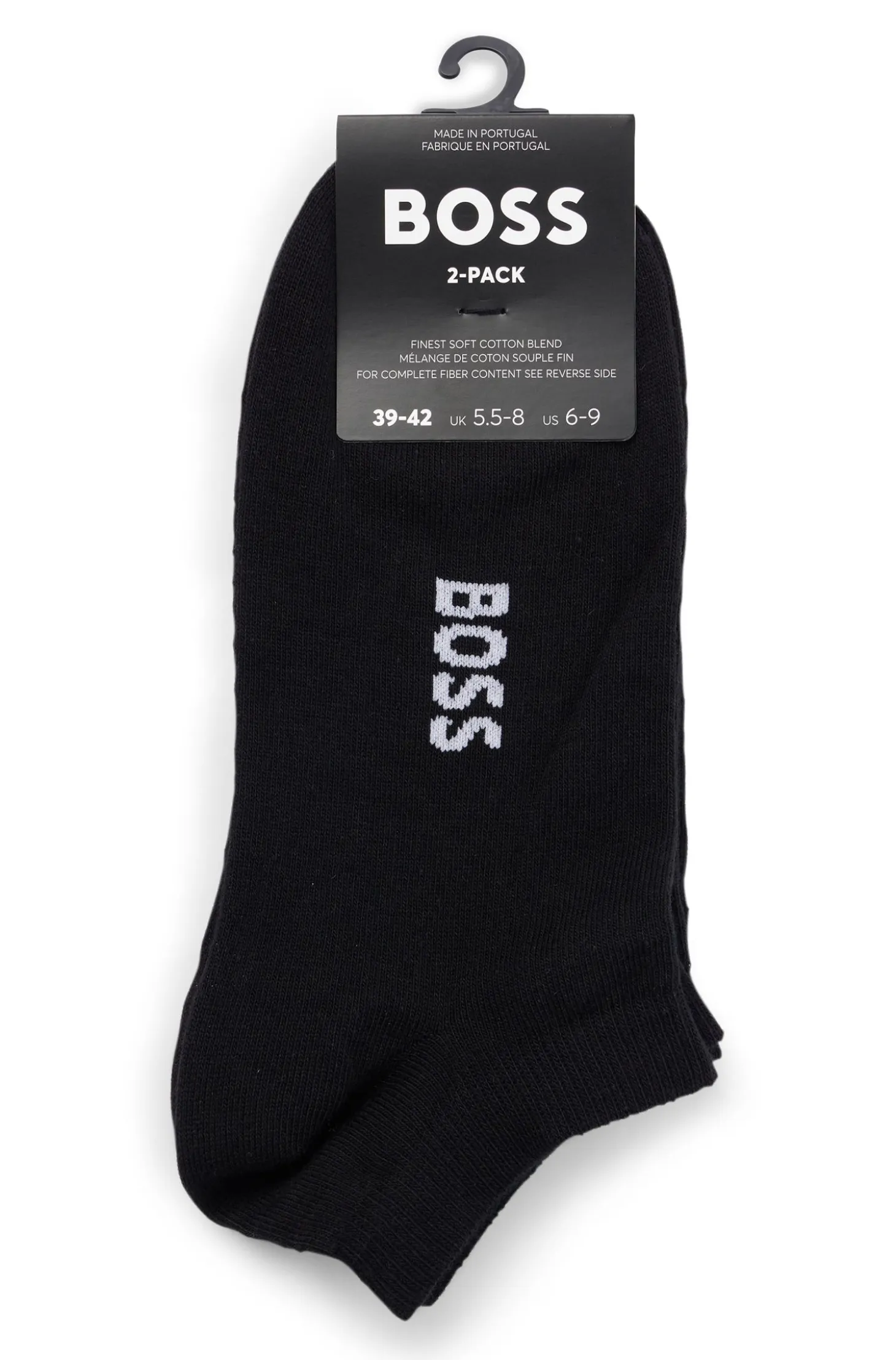 Two-pack of cotton-blend logo ankle socks