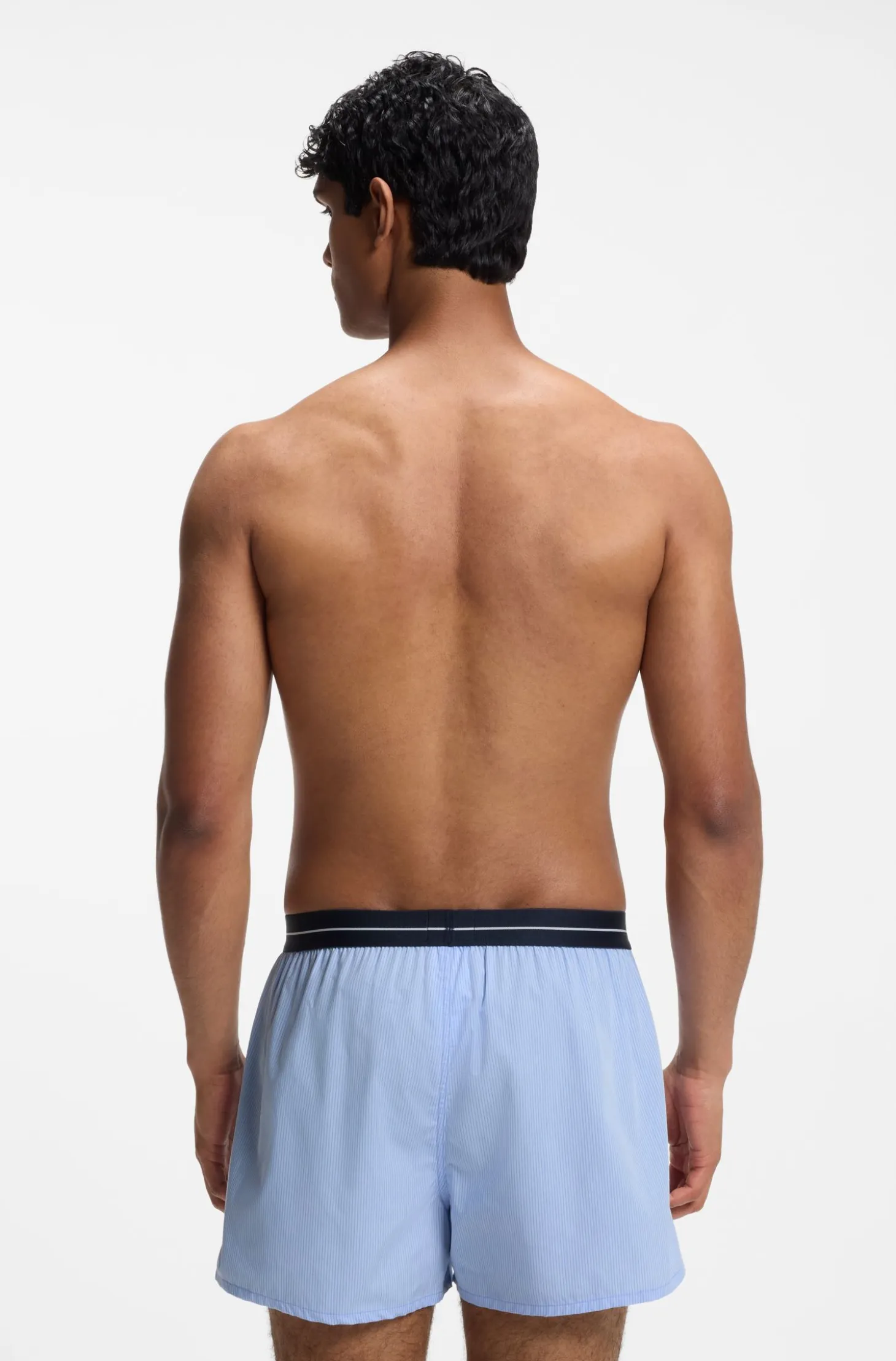 Two-pack of cotton pyjama shorts with logo waistbands