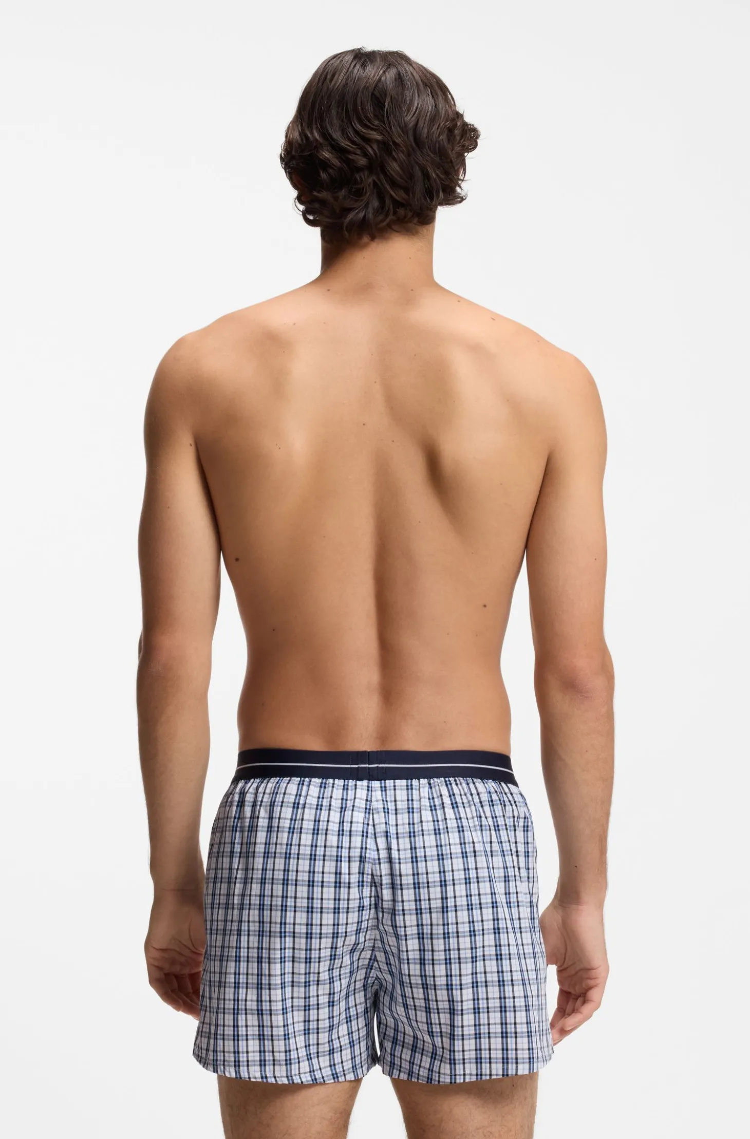 Two-pack of cotton pyjama shorts with logo waistbands