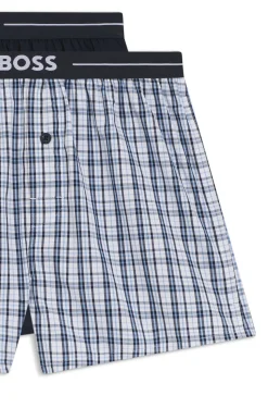 Two-pack of cotton pyjama shorts with logo waistbands