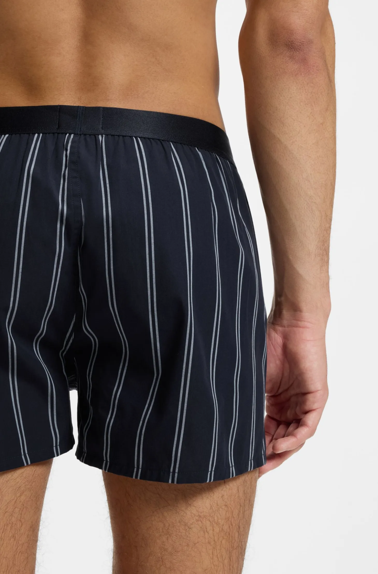 Two-pack of cotton pyjama shorts with logo waistbands