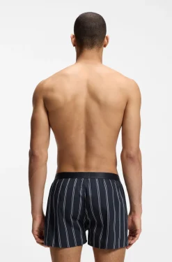 Two-pack of cotton pyjama shorts with logo waistbands