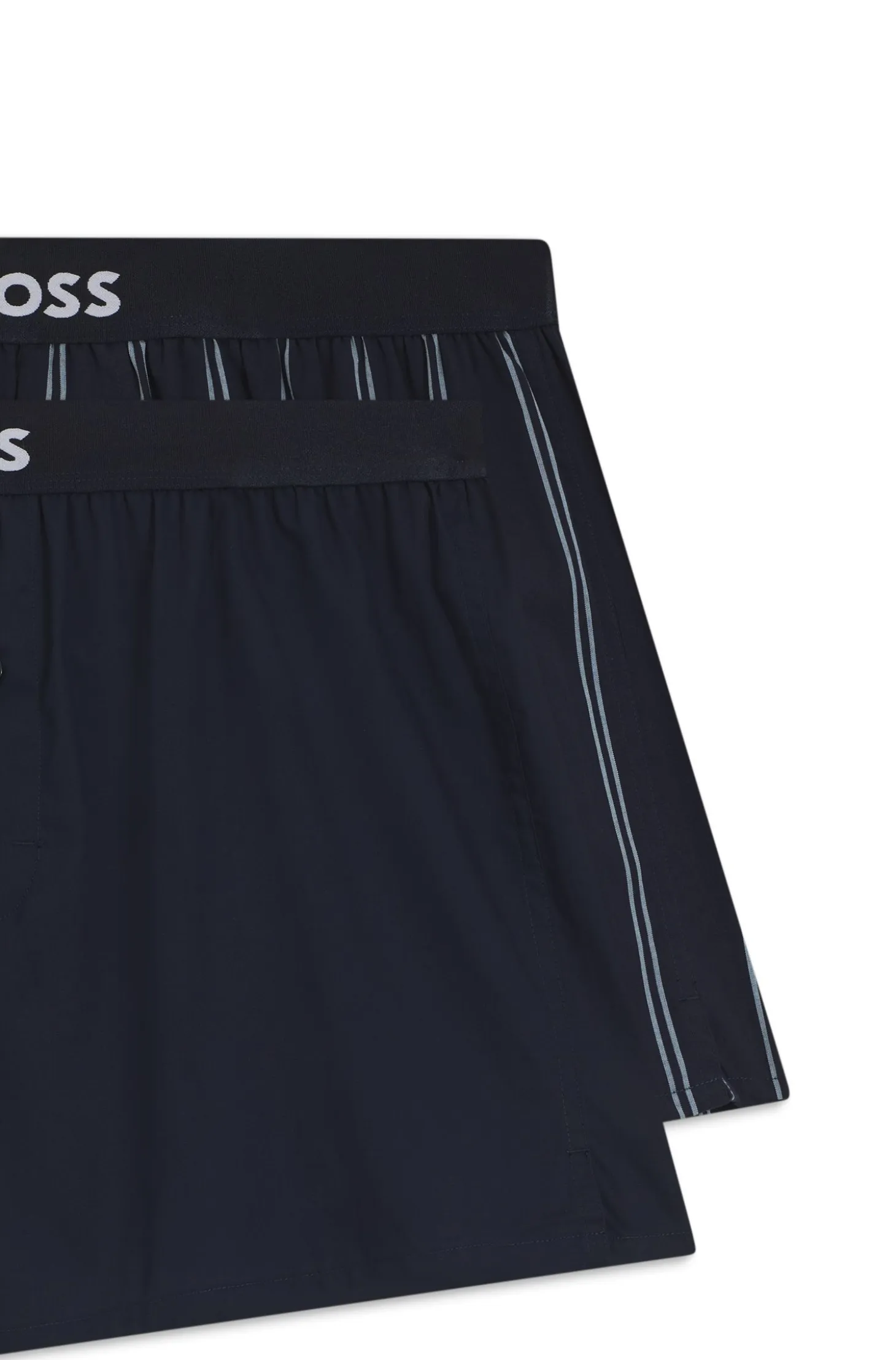 Two-pack of cotton pyjama shorts with logo waistbands