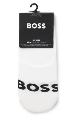 Two-pack of invisible socks in a cotton blend
