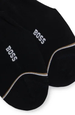Two-pack of invisible socks in a cotton blend