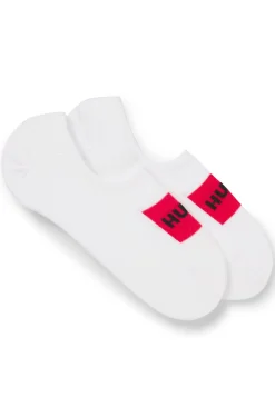 Two-pack of invisible socks in a cotton blend