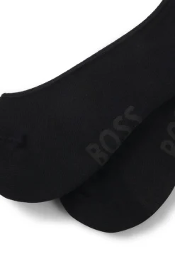 Two-pack of invisible socks in cotton-blend piqué