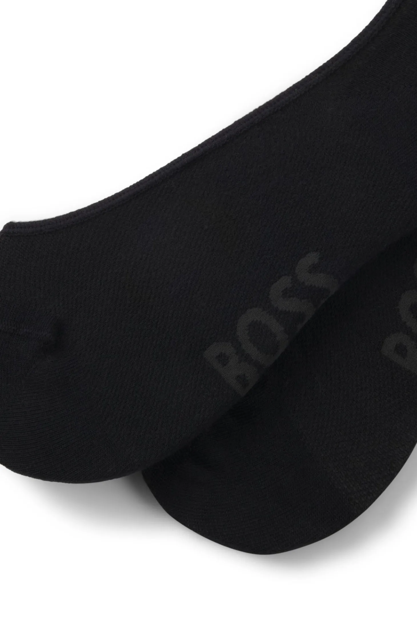 Two-pack of invisible socks in cotton-blend piqué