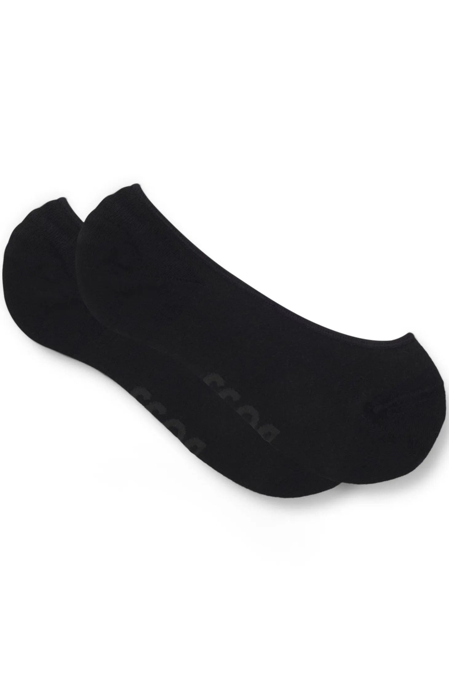 Two-pack of invisible socks in cotton-blend piqué