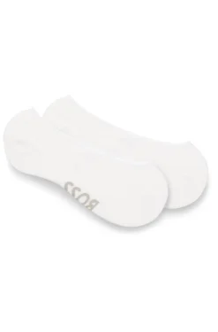 Two-pack of invisible socks in cotton-blend piqué