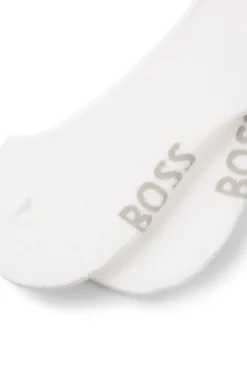 Two-pack of invisible socks in cotton-blend piqué