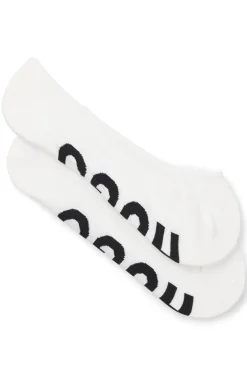 Two-pack of invisible socks with logos