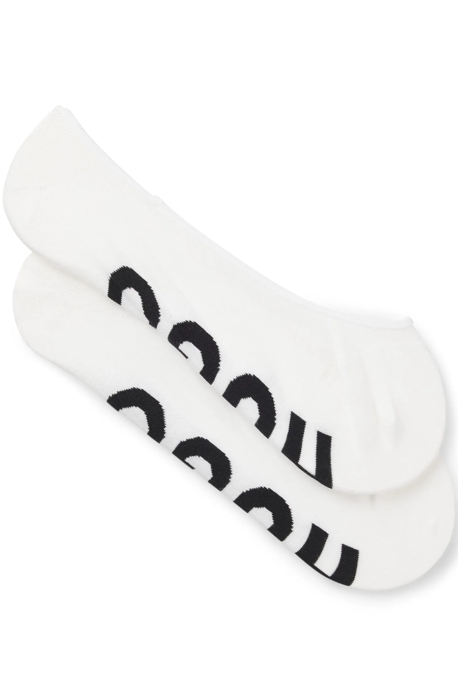Two-pack of invisible socks with logos