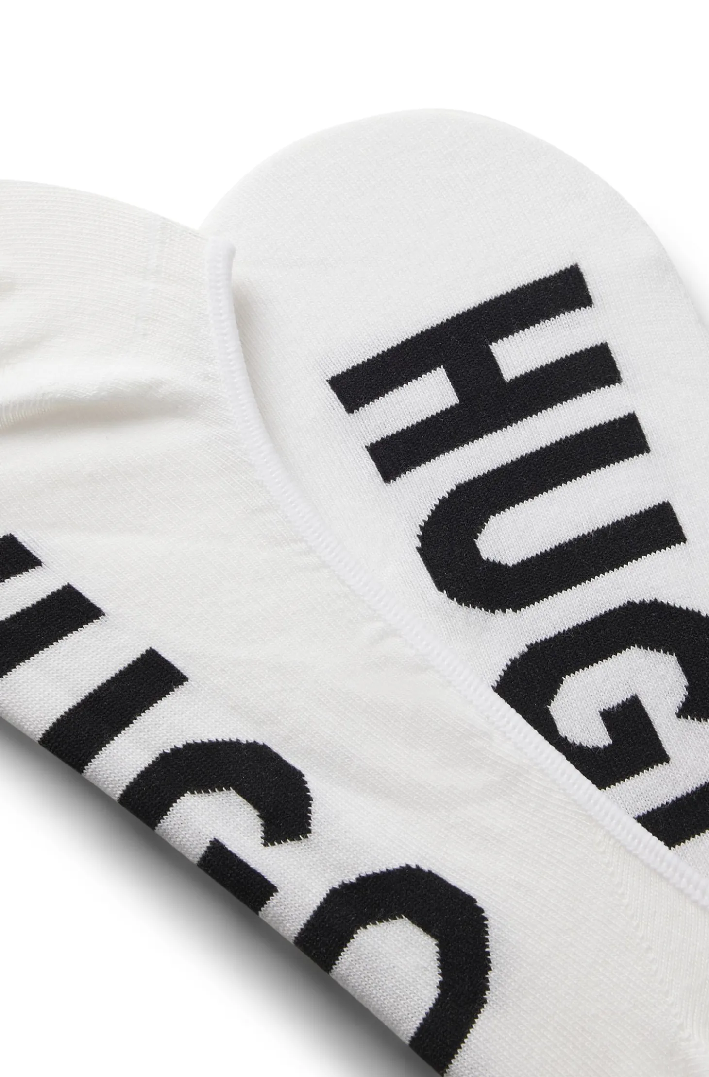 Two-pack of invisible socks with logos