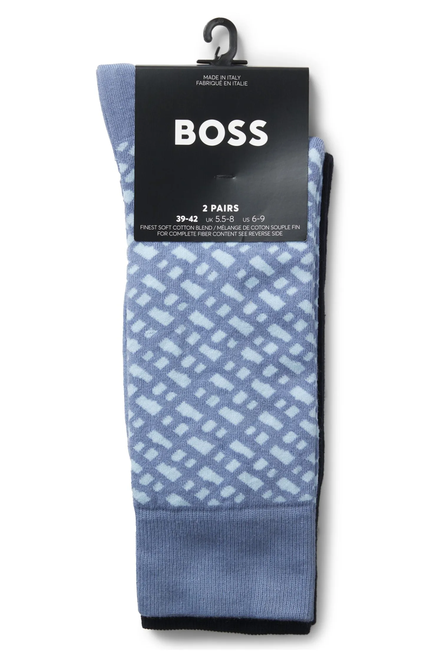 Two-pack of regular-length cotton-blend socks