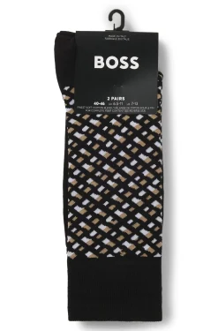Two-pack of regular-length cotton-blend socks