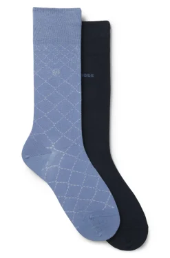 Two-pack of regular-length cotton-blend socks
