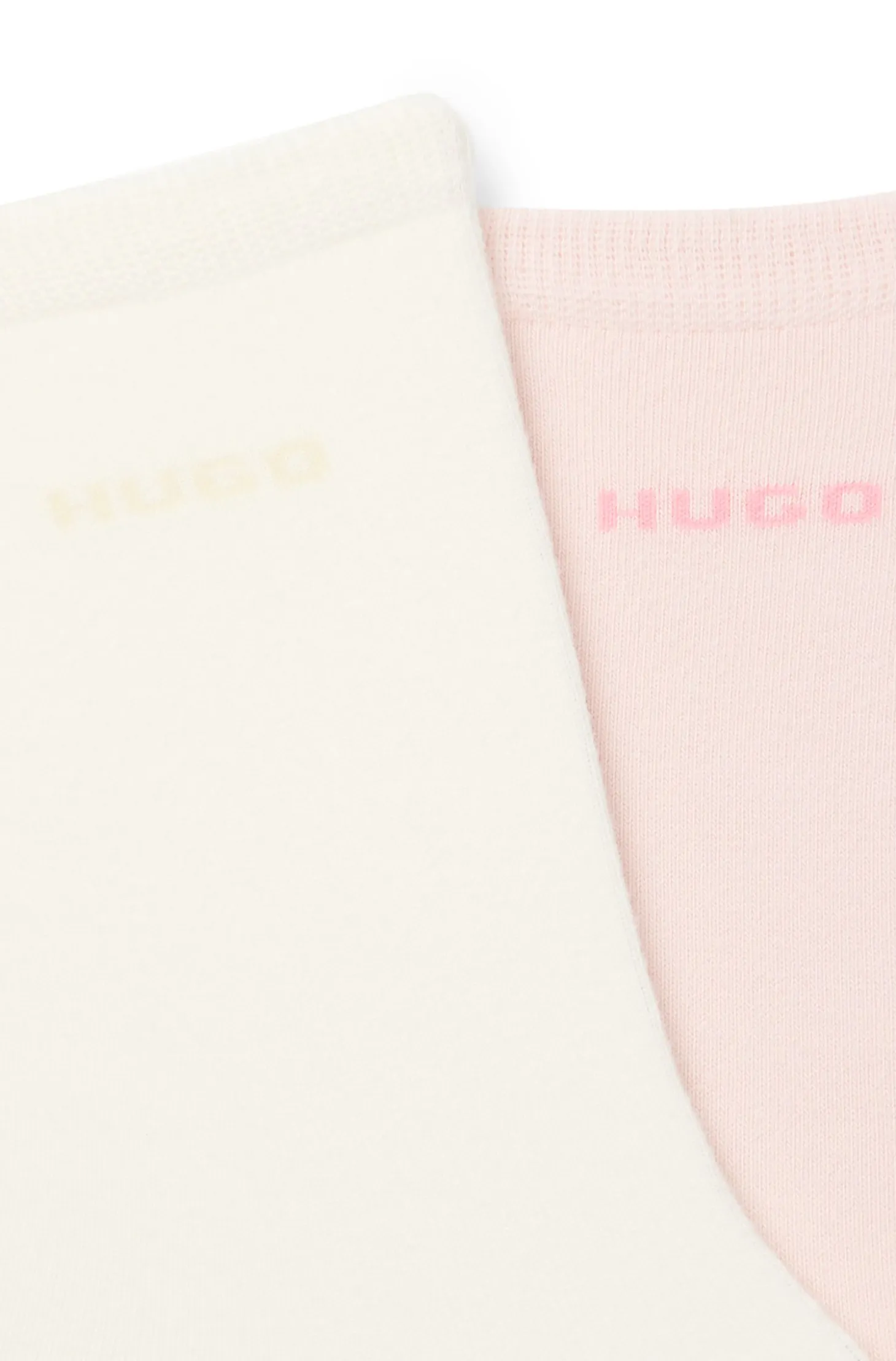 Two-pack of regular-length cotton-blend logo socks