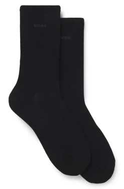 Two-pack of regular-length socks with logos