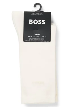 Two-pack of regular-length socks with logos