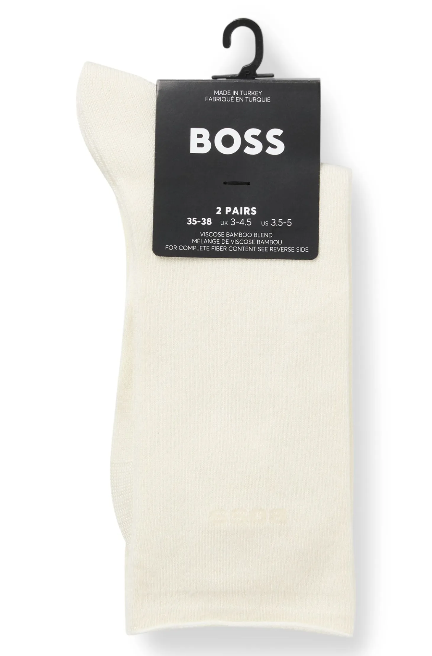 Two-pack of regular-length socks with bamboo