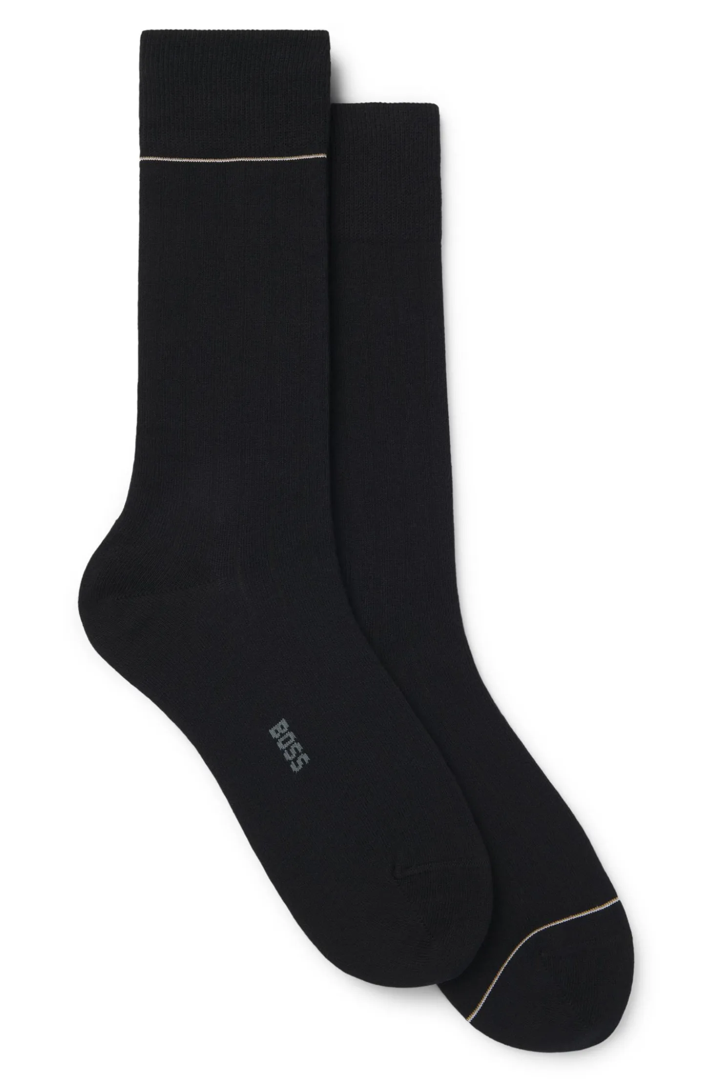 Two-pack of ribbed socks with signature-stripe details