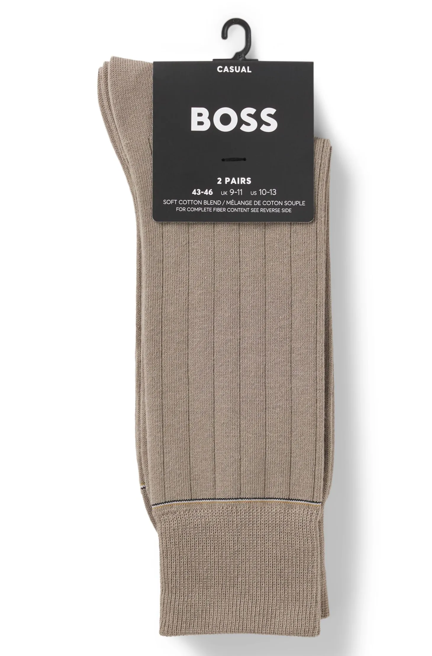 Two-pack of ribbed socks with signature-stripe details