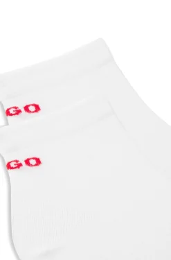 Two-pack of short cotton-blend socks