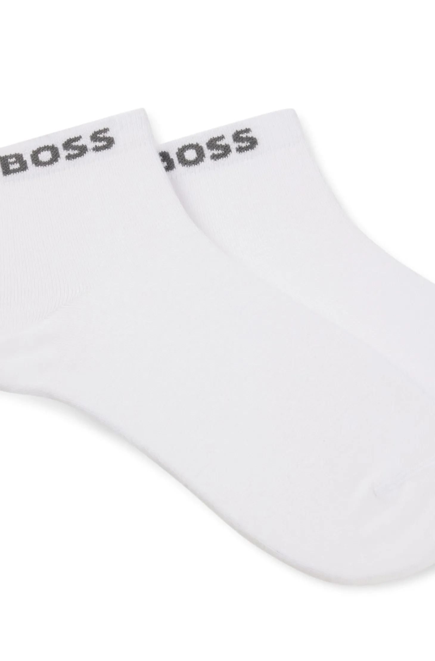 Two-pack of short socks with logo cuffs
