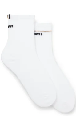 Two-pack of short socks with logo details