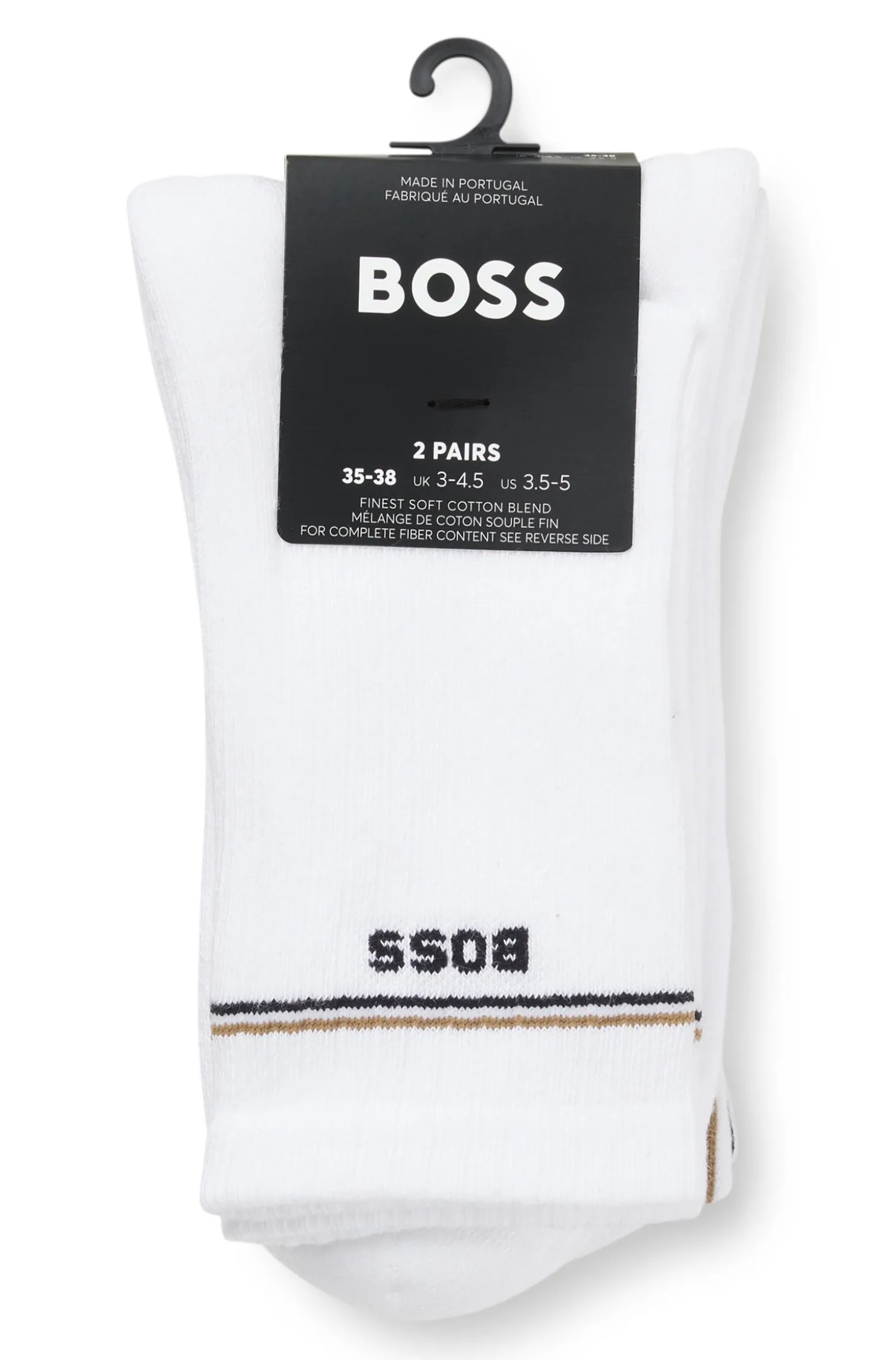 Two-pack of short socks with logo details