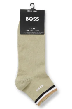 Two-pack of short socks with signature-stripe cuffs