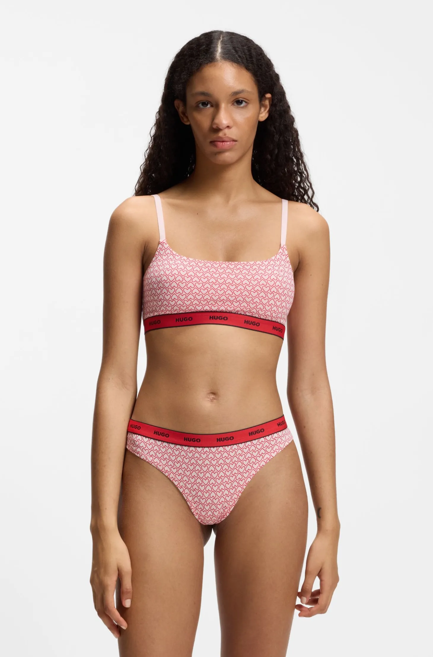 Two-pack of stretch-cotton bralettes