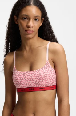 Two-pack of stretch-cotton bralettes