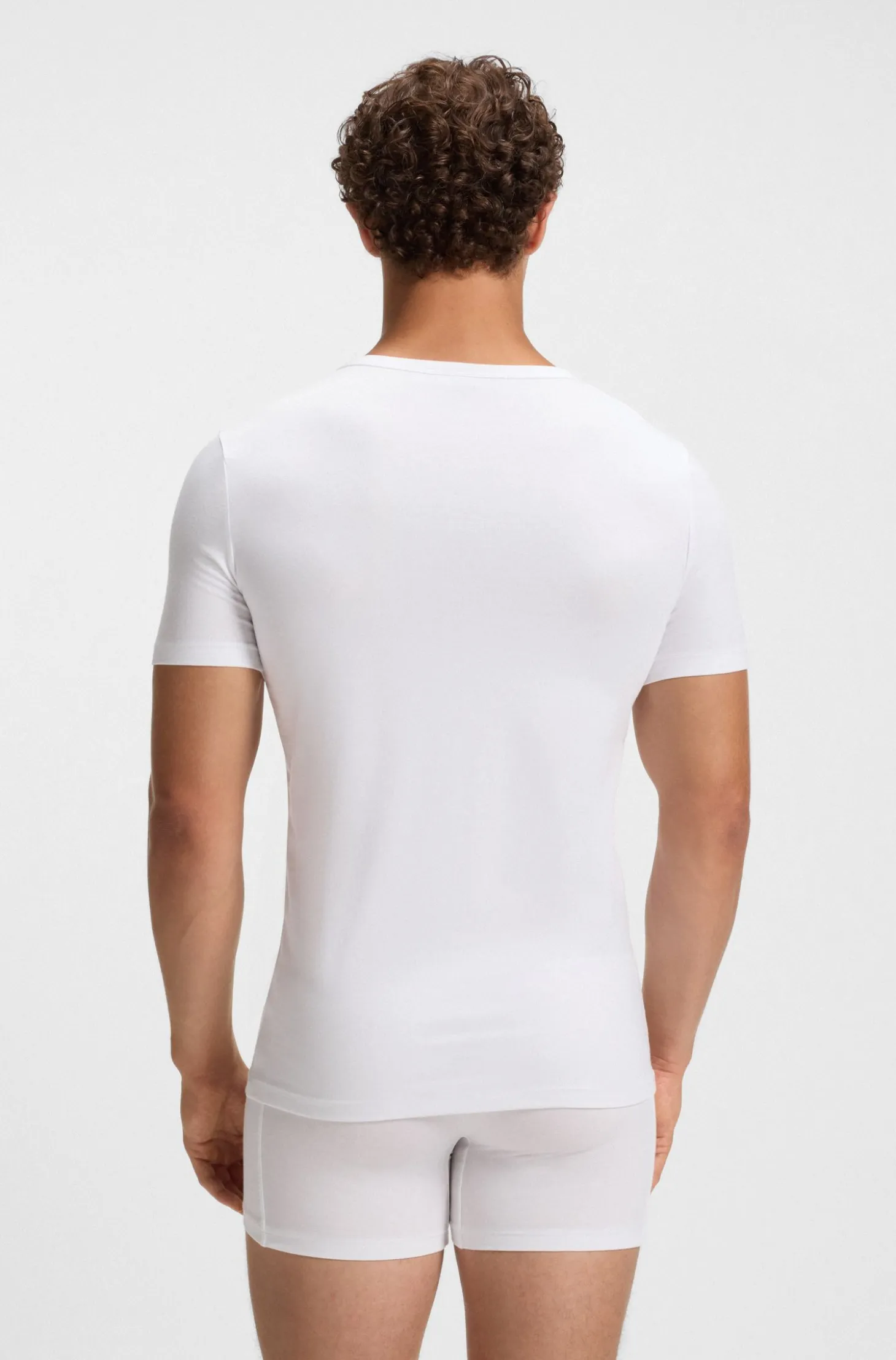 Two-pack of underwear T-shirts in stretch cotton
