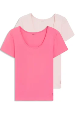 Two-pack of underwear T-shirts in stretch cotton
