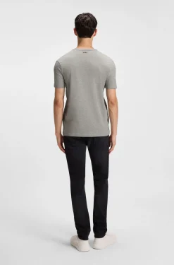 Two-pack of V-neck T-shirts in stretch cotton
