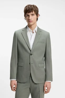 Two-piece extra-slim-fit suit in patterned fabric