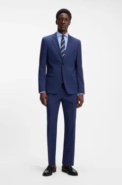 Two-piece extra-slim-fit suit in checked twill