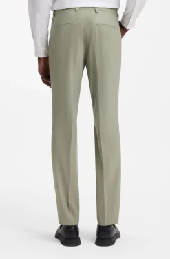 Two-piece extra-slim-fit suit in wool-blend poplin