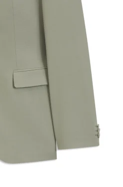Two-piece extra-slim-fit suit in wool-blend poplin
