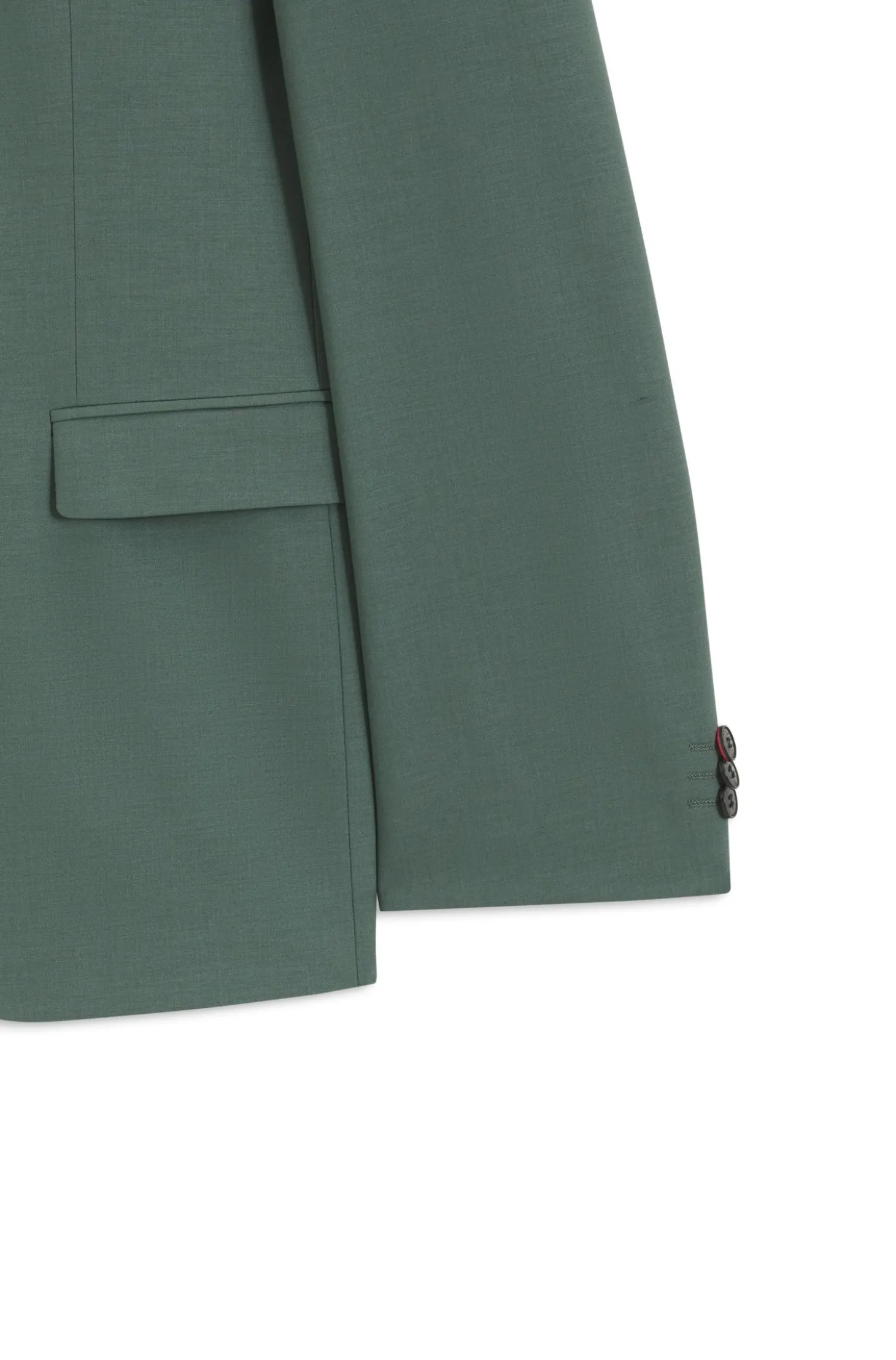 Two-piece extra-slim-fit suit in wool-blend poplin