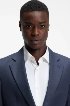 Two-piece extra-slim-fit suit in linen twill