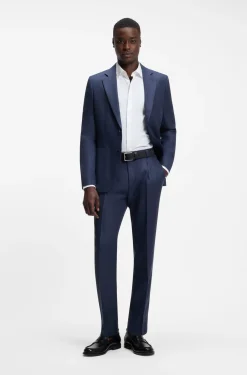 Two-piece extra-slim-fit suit in linen twill