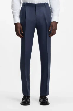 Two-piece extra-slim-fit suit in linen twill
