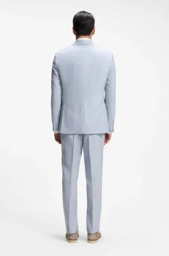 Two-piece regular-fit suit in checked fabric